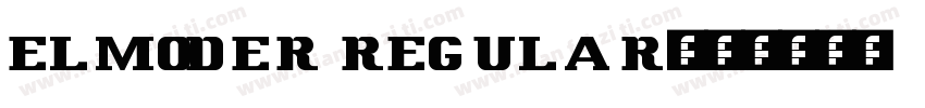 ELMODER REGULAR字体转换